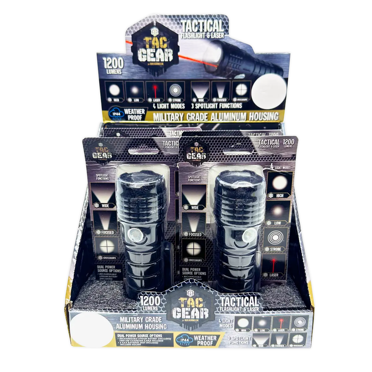 LED Flashlight Multi-Function Hazard Tool - 4 Pieces Per Retail Ready Display 41672 TAC GEAR