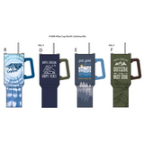 40 oz Stainless-Steel Insulated Printed Cup North Carolina - 6 Pieces Per Retail Ready Display 41684 ROUGHNECK