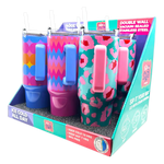 40 oz Insulated Stainless-Steel Summer Printed Cups - 6 Pieces Per Retail Ready Display 41685 ROUGHNECK