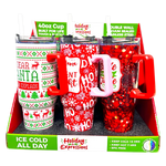 40 oz Insulated Stainless-Steel Holiday Cup - 6 Pieces Per Retail Ready Display 41709 ROUGHNECK