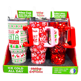 40 oz Insulated Stainless-Steel Holiday Cup - 6 Pieces Per Retail Ready Display 41709 ROUGHNECK