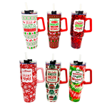 40 oz Insulated Stainless-Steel Holiday Cup - 6 Pieces Per Retail Ready Display 41709 ROUGHNECK