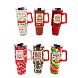 40 oz Insulated Stainless-Steel Holiday Cup - 6 Pieces Per Retail Ready Display 41709 ROUGHNECK