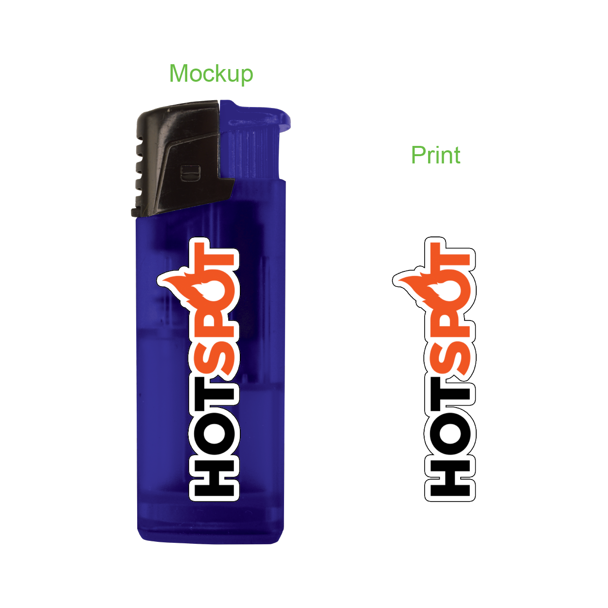 Custom Hot Spot Torch Jet Flame Lighter - 25 Pieces Per Retail Ready Display 41802 TORCH BLUE