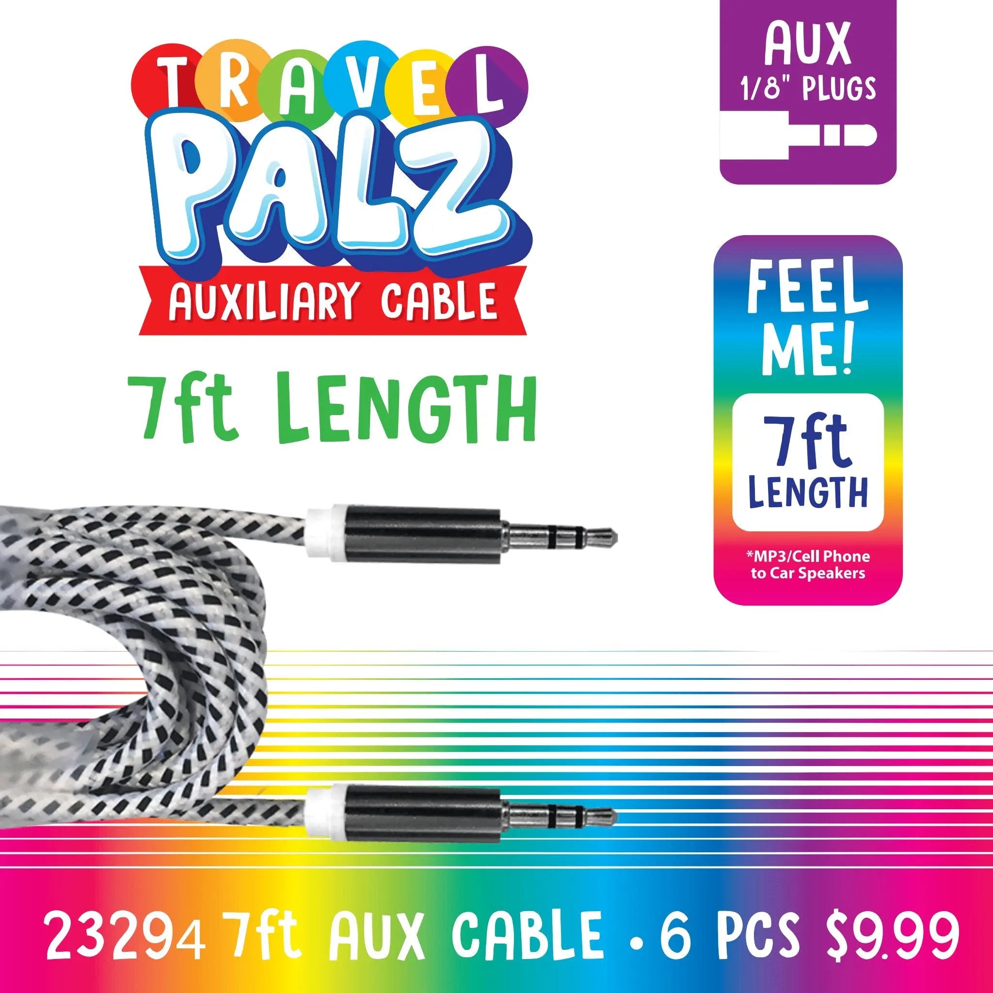 Plush Headphones with 10FT Cable Variety Floor Display 36 Pieces Per Retail Ready Display 88421 KIPP BROTHERS