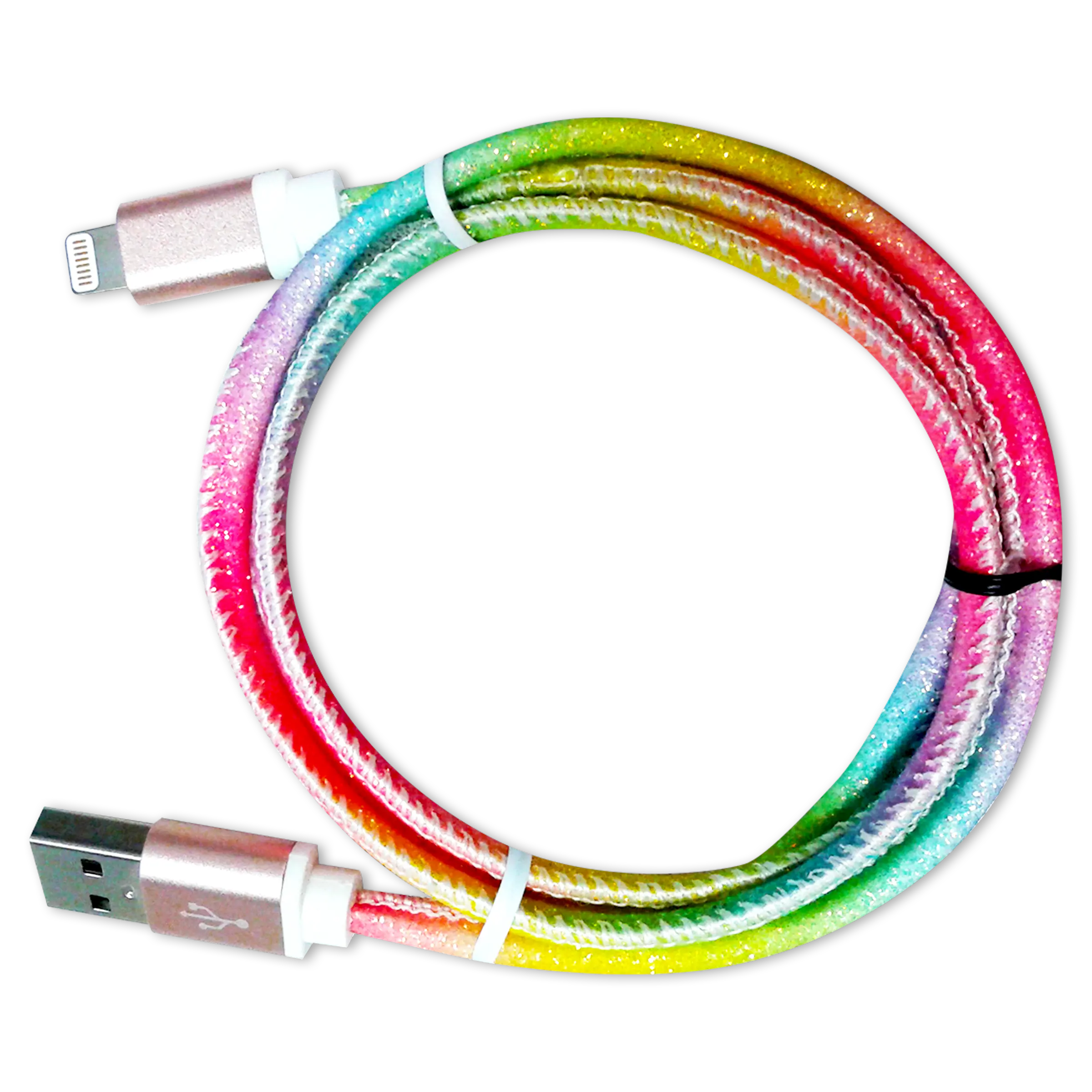 Charging Cable Rainbow USB to Lightning 3FT 2 Amp - 20 Pieces Per Pack 41317 GADGET GEAR
