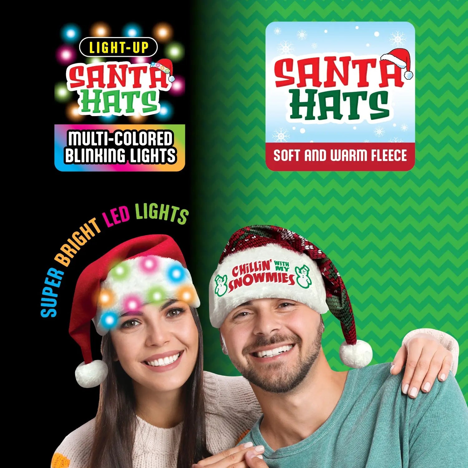 Christmas Hat Assortment Floor Display - 36 Pieces Per Retail Ready Display 88464 NOVELTY INC