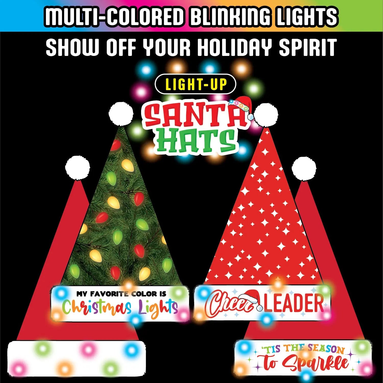 Christmas Hat Assortment Floor Display - 36 Pieces Per Retail Ready Display 88464 NOVELTY INC