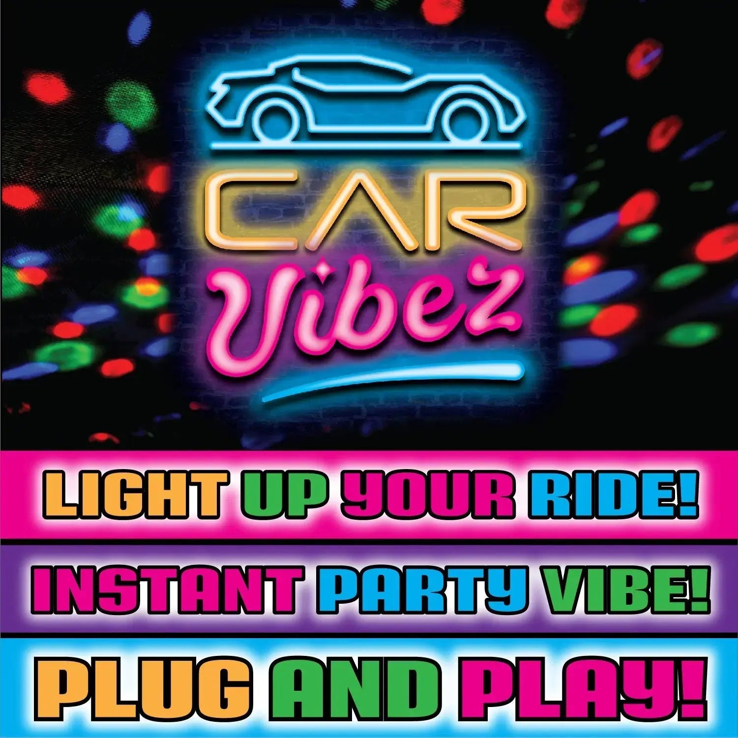 Car Lighting and Auto Accessories Assortment with Merchandising Hang Strip - 22 Pieces Per Retail Ready Display 88663 CAR VIBEZ