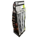 10FT Braided Sync and Charge Cable Assortment Floor Display - 36 Pieces Per Retail Ready Display 88479 ROUGHNECK