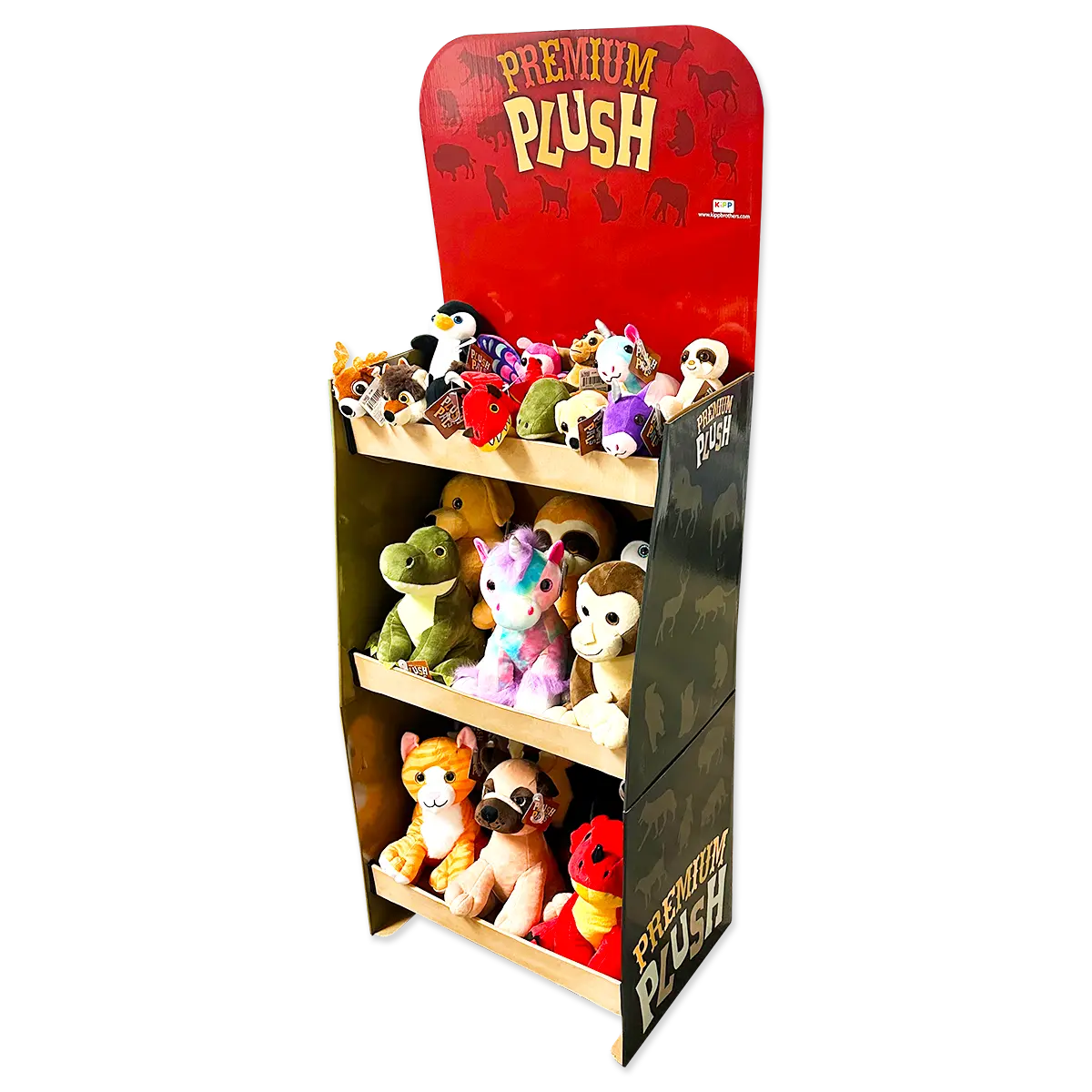 Plush Premium Assortment Floor Display - 24 Pieces Per Retail Ready Display 88484 KIPP BROTHERS