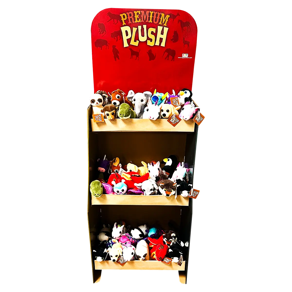 Plush Premium Assortment Floor Display - 36 Pieces Per Retail Ready Display 88485 KIPP BROTHERS