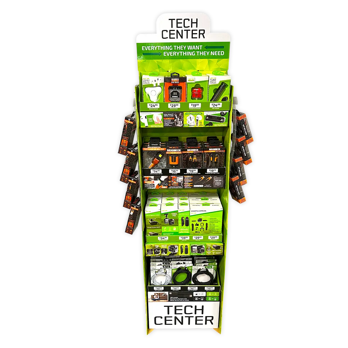 Tech Gift Center Assortment Floor Display - 62 Pieces Per Retail Ready Display 88488 NOVELTY INC