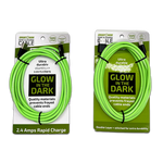 Charging Cable Glow in The Dark Assortment 10FT - 6 Pieces Per Retail Ready Display 88498 GADGET GEAR