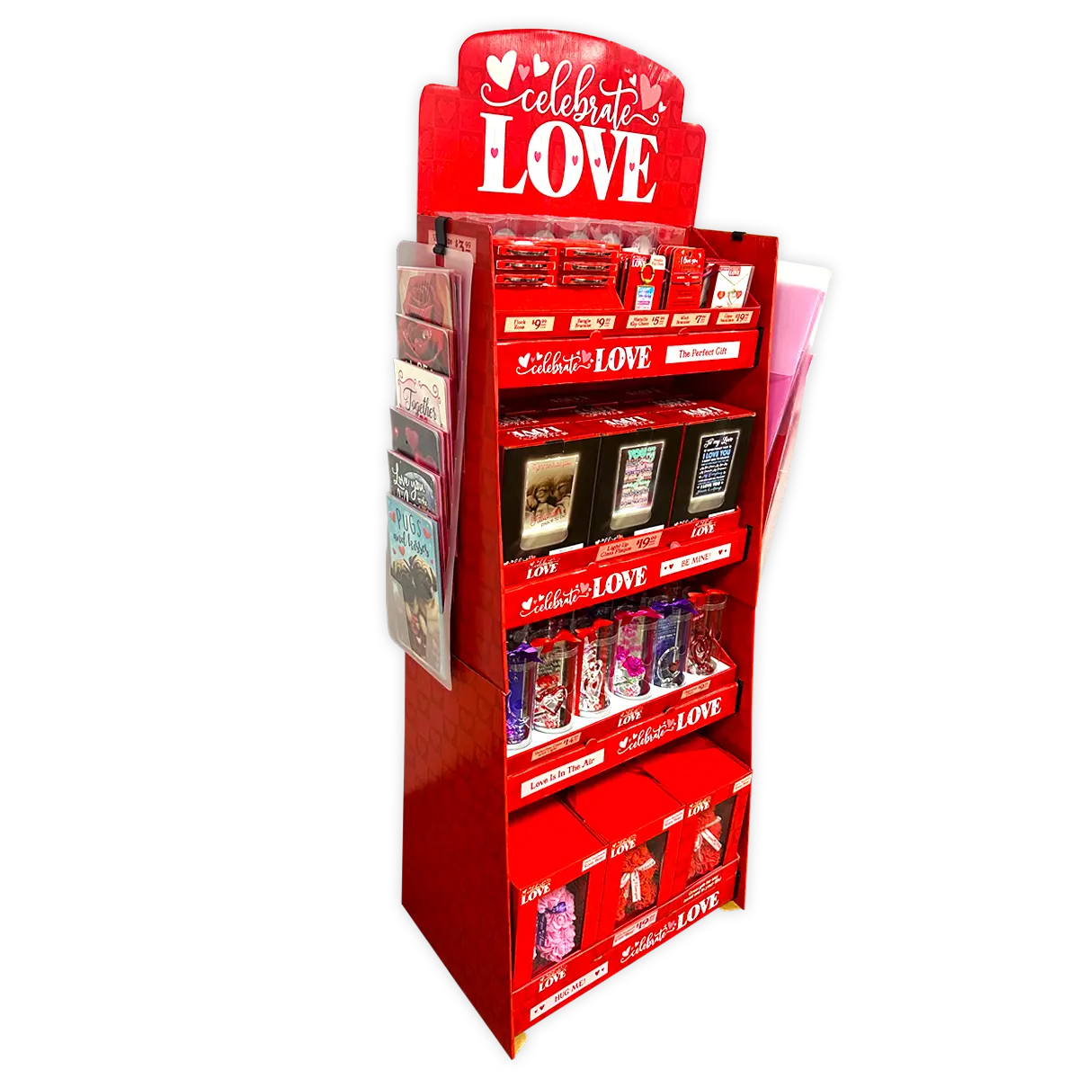 Valentine's Day Glass and Gift Assortment Floor Display - 81 Pieces Per Retail Ready Display 88500 KIPP BROTHERS