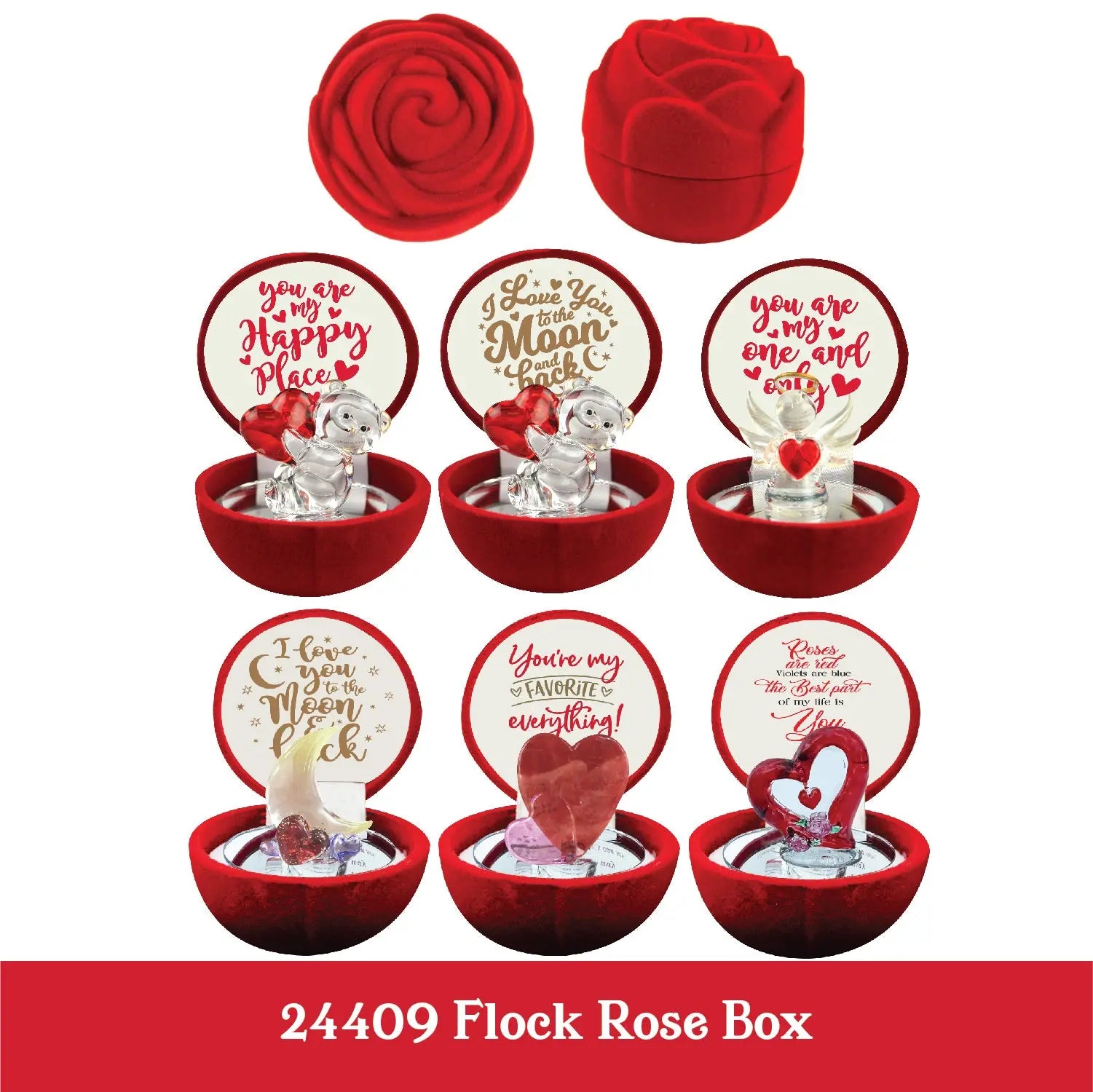 Valentine's Day Glass and Gift Assortment Floor Display - 81 Pieces Per Retail Ready Display 88500 KIPP BROTHERS
