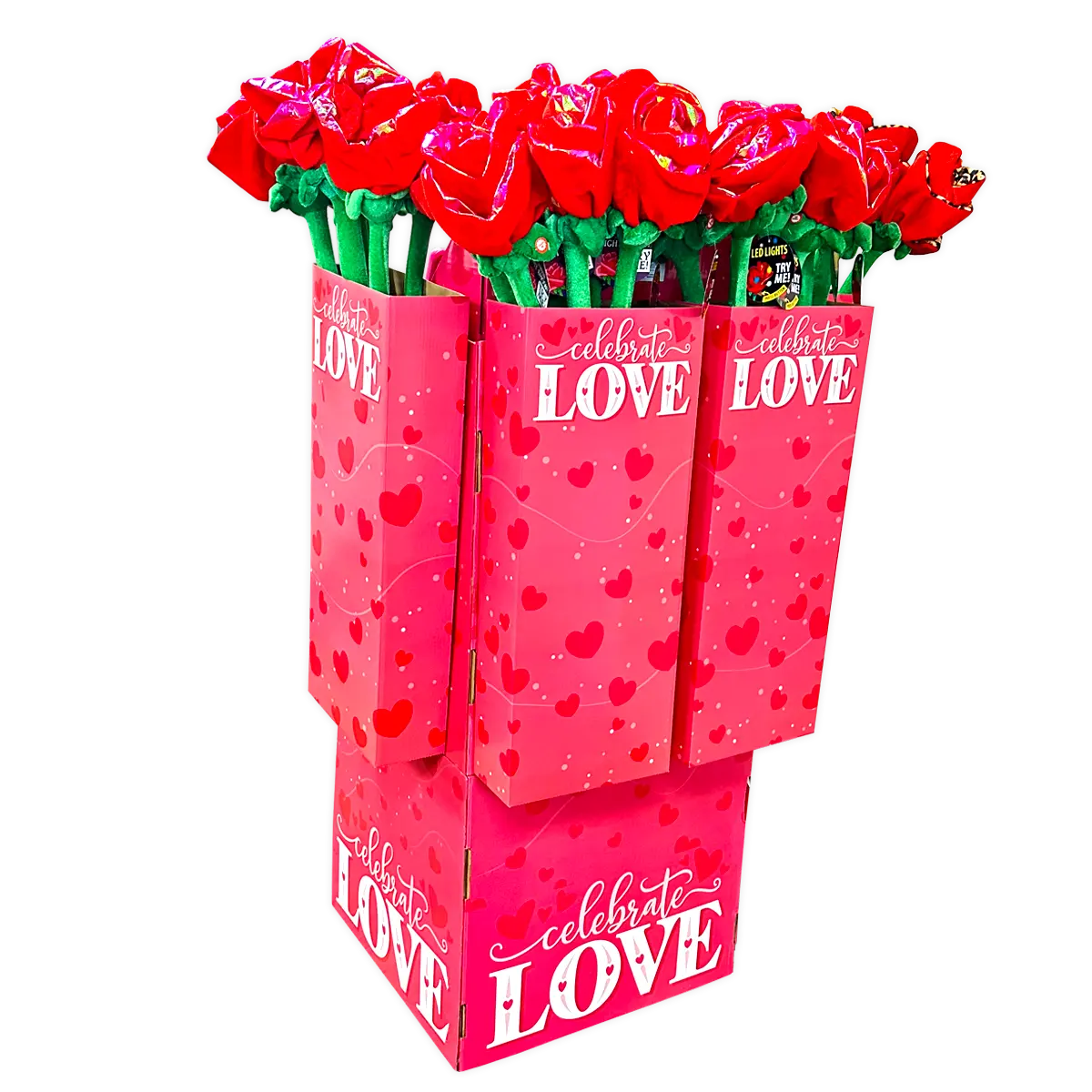 Valentine's Day Plush and Gift Assortment Floor Display - 48 Pieces Per Retail Ready Display 88505 KIPP BROTHERS