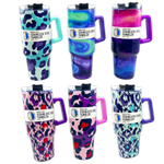 40 oz Insulated Stainless-Steel Cup with Straw - 12 Pieces Per Pack 88520 NOVELTY INC