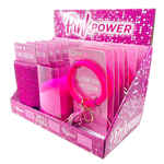 Pink Power Key Chain and Can Cooler Assortment - 18 Pieces Per Retail Ready Display 88528 NOVELTY INC