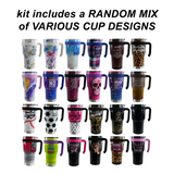 30 oz Insulated Stainless-Steel Cup with Handle and Straw Assortment - 17 Pieces Per Pack 88530 ROUGHNECK