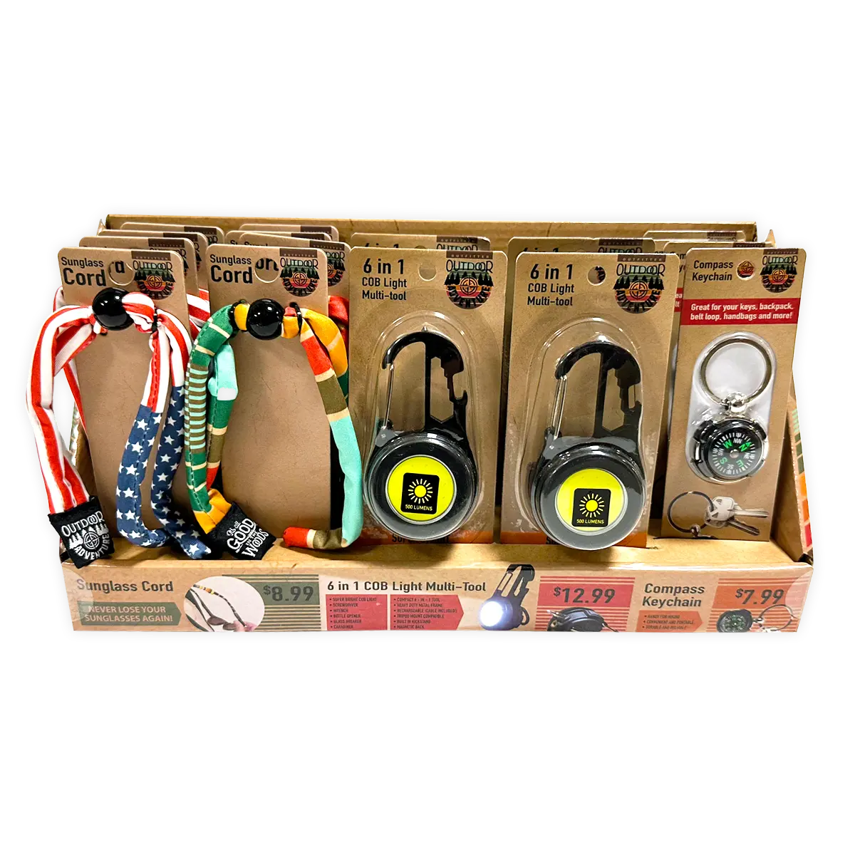 Outdoor Adventures Assortment Floor Display 56 Pieces Per Retail Ready Display 88531 NOVELTY INC