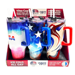40 oz Insulated Stainless-Steel Patriotic Printed Cups - 12 Pieces Per Retail Ready Kit Display 88539 ROUGHNECK