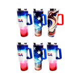 40 oz Insulated Stainless-Steel Patriotic Printed Cups - 12 Pieces Per Retail Ready Kit Display 88539 ROUGHNECK