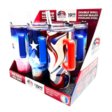 40 oz Insulated Stainless-Steel Patriotic Printed Cups - 12 Pieces Per Retail Ready Kit Display 88539 ROUGHNECK