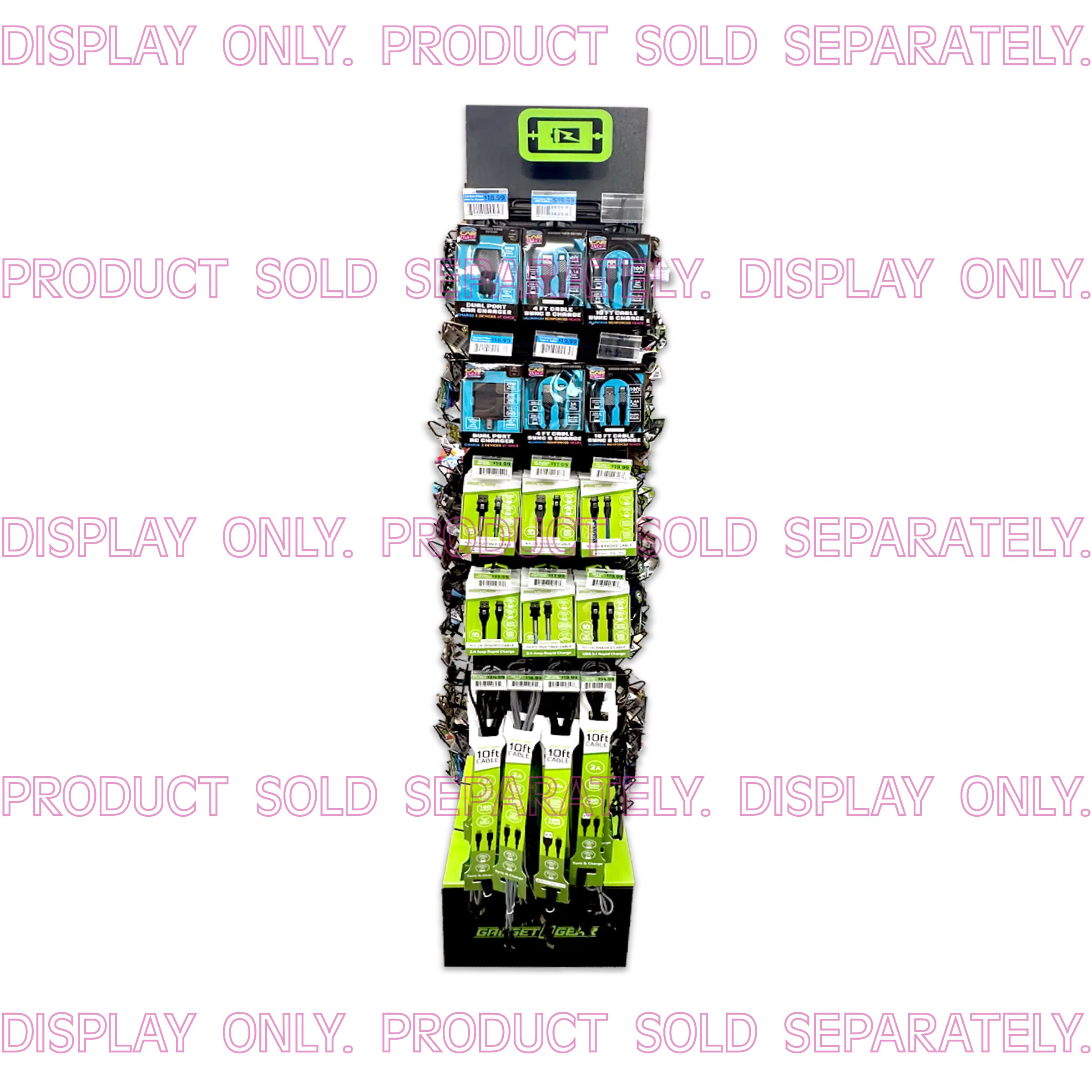 Merchandising Fixture - Next Gen Gadget Gear 60" Spinner Shelf/Grid Kit ONLY 88541 GADGET GEAR