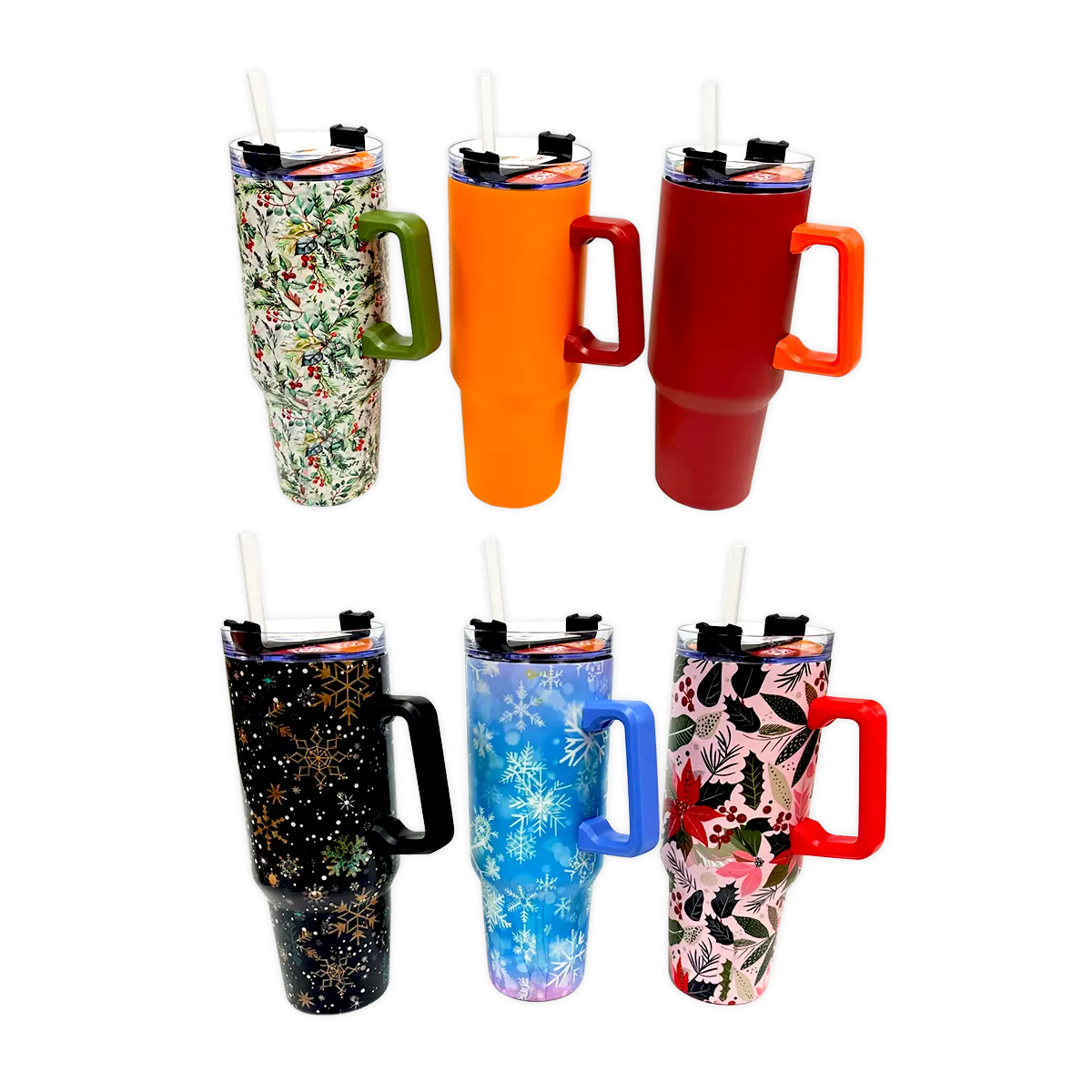 40 oz Stainless-Steel Insulated Seasonal Cups - 15 Pieces Per Retail Ready Display 88571 ROUGHNECK