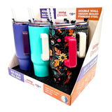 40 oz Stainless-Steel Insulated Seasonal Cups - 15 Pieces Per Retail Ready Display 88571 ROUGHNECK