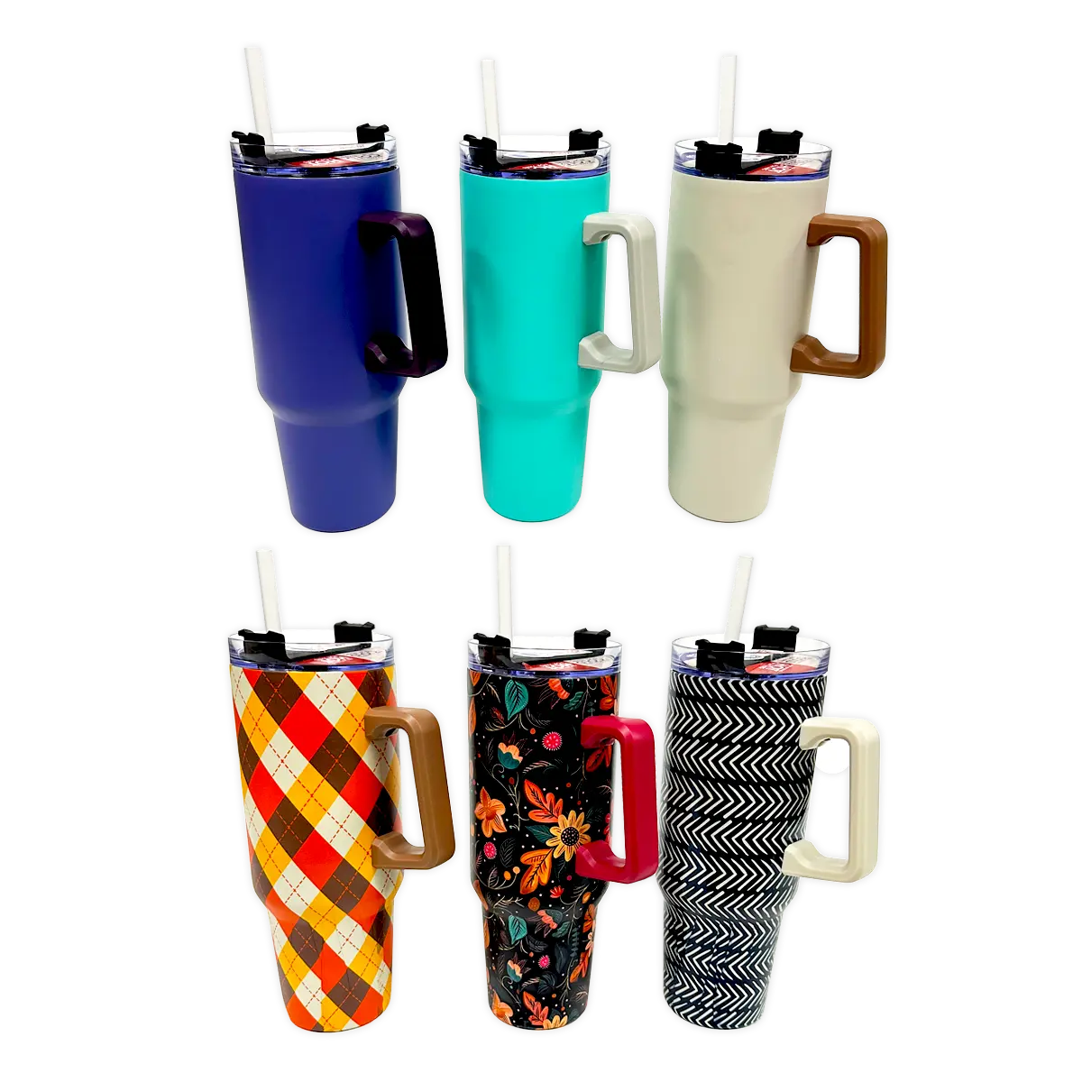 40 oz Stainless-Steel Insulated Seasonal Cups - 15 Pieces Per Retail Ready Display 88571 ROUGHNECK