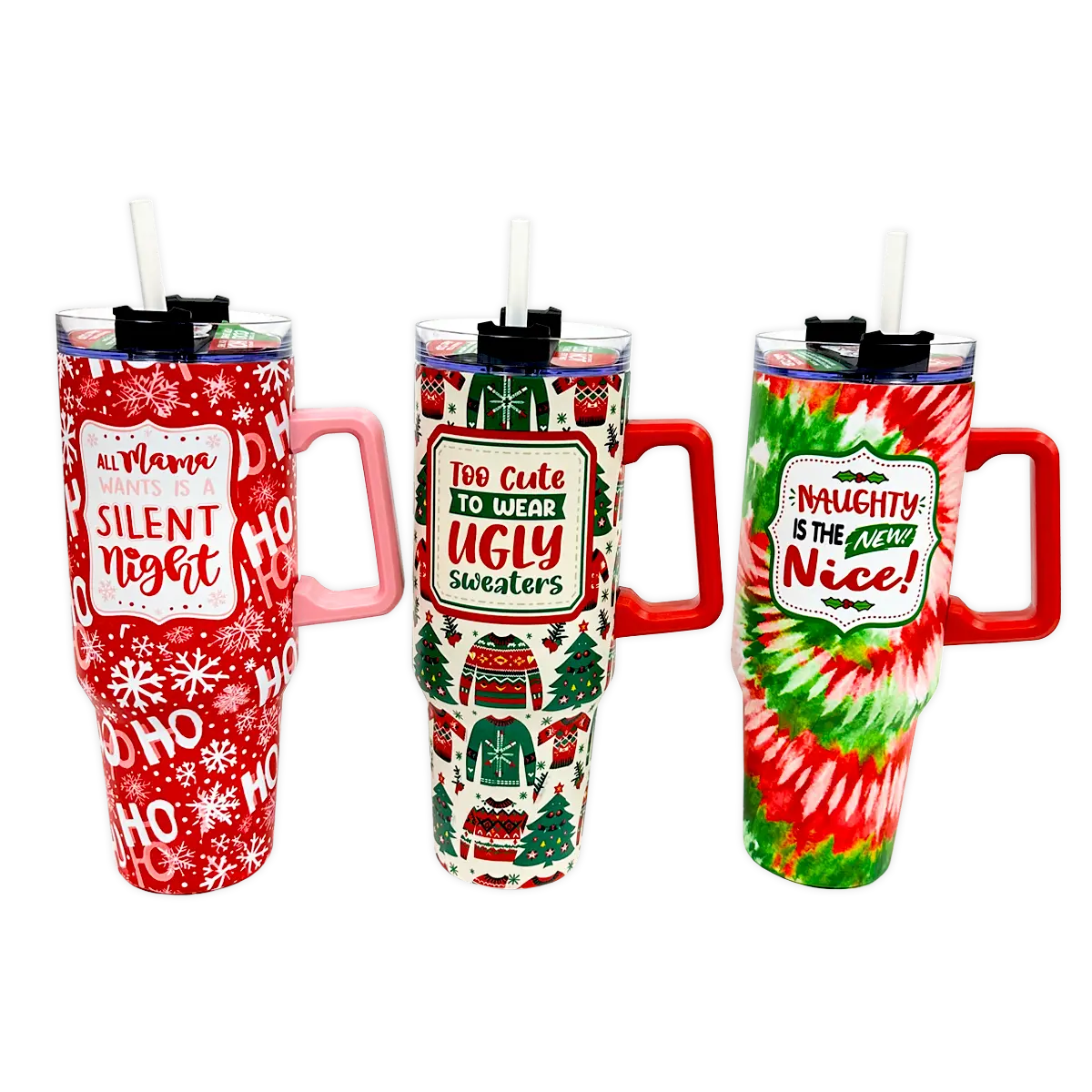 40 oz Stainless-Steel Insulated Seasonal Cups - 15 Pieces Per Retail Ready Display 88571 ROUGHNECK