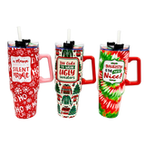 40 oz Stainless-Steel Insulated Seasonal Cups - 15 Pieces Per Retail Ready Display 88571 ROUGHNECK