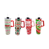 40 oz Stainless-Steel Insulated Seasonal Cups - 12 Pieces Per Retail Ready Display 88572 ROUGHNECK
