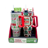 40 oz Stainless-Steel Insulated Seasonal Cups - 12 Pieces Per Retail Ready Display 88572 ROUGHNECK