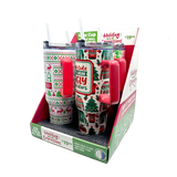 40 oz Stainless-Steel Insulated Seasonal Cups - 12 Pieces Per Retail Ready Display 88572 ROUGHNECK