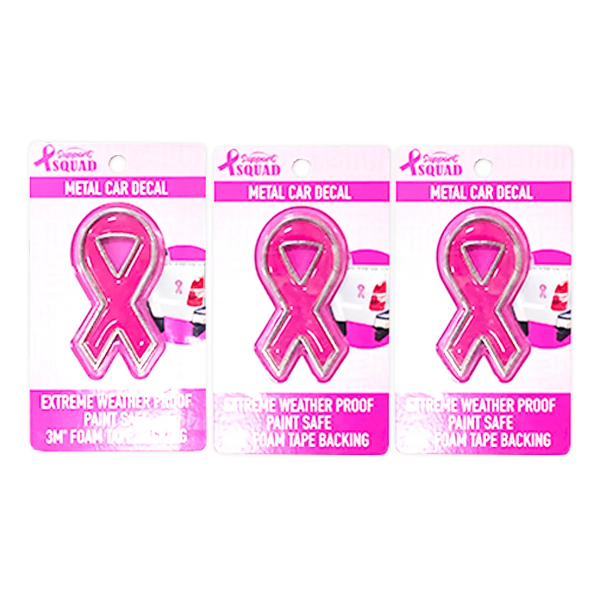 Breast Cancer Awareness Pink Support Squad Assortment Floor Display - 64 Pieces Per Retail Ready Display 88590 NOVELTY INC