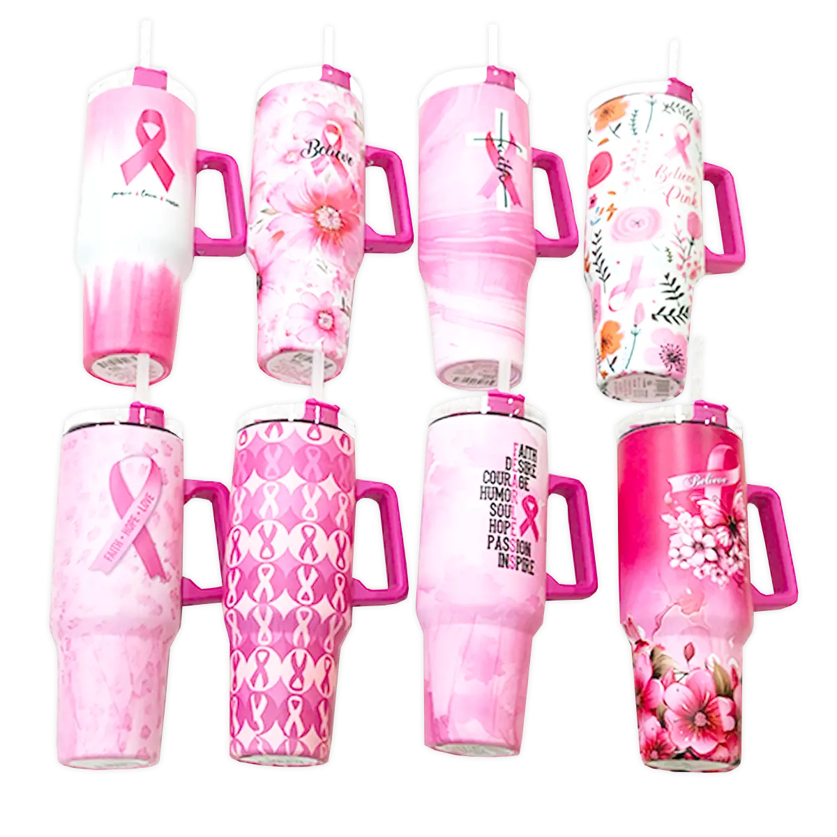 Breast Cancer Awareness Pink Support Squad Assortment Floor Display - 64 Pieces Per Retail Ready Display 88590 NOVELTY INC
