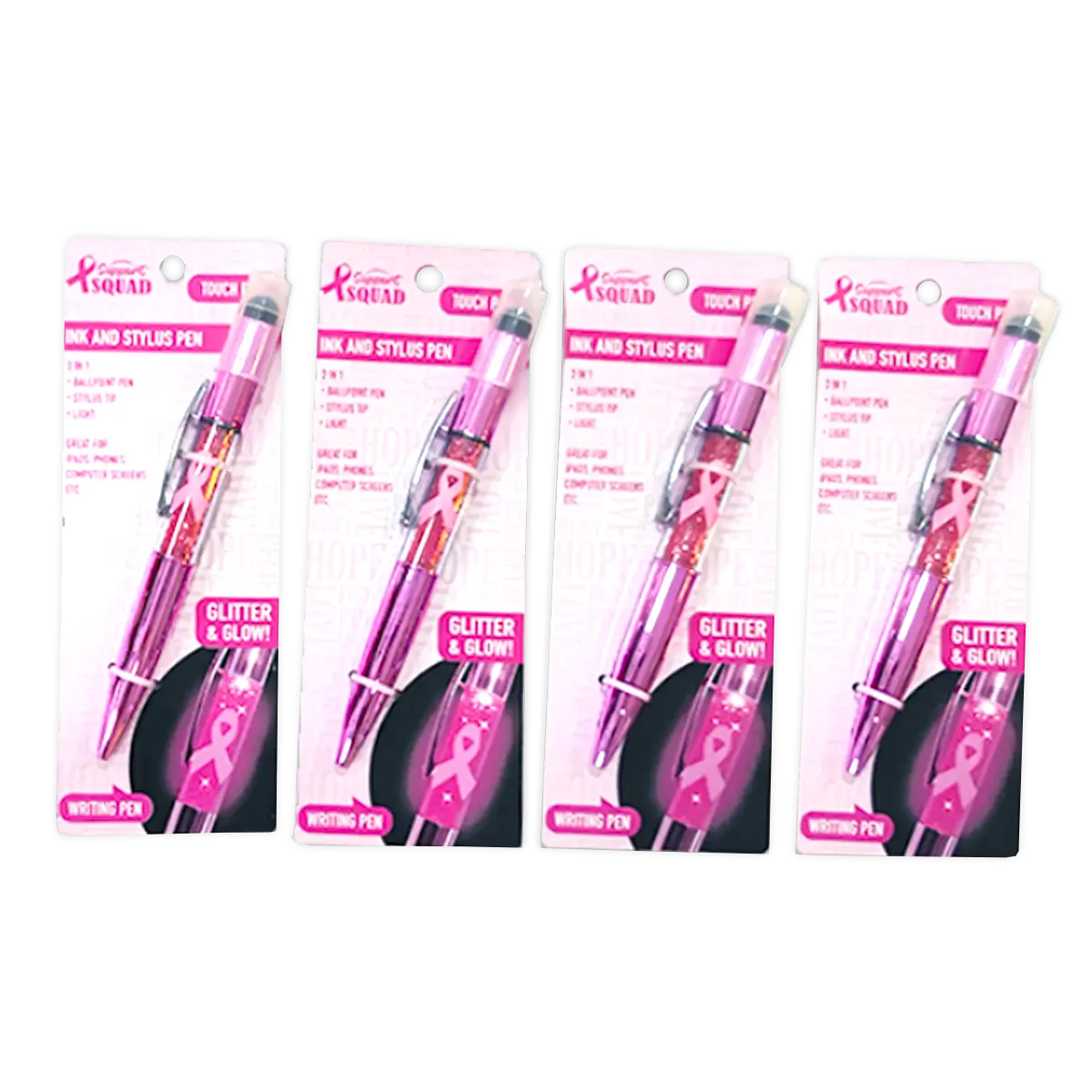 Breast Cancer Awareness Pink Support Squad Assortment Floor Display - 64 Pieces Per Retail Ready Display 88590 NOVELTY INC