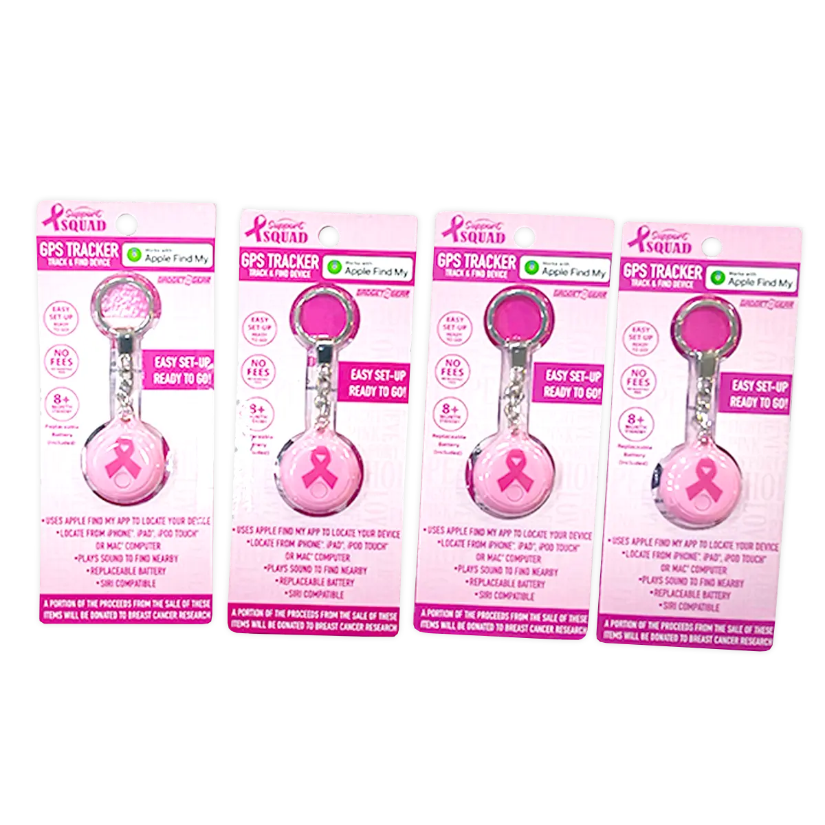 Breast Cancer Awareness Pink Support Squad Assortment Floor Display - 64 Pieces Per Retail Ready Display 88590 NOVELTY INC
