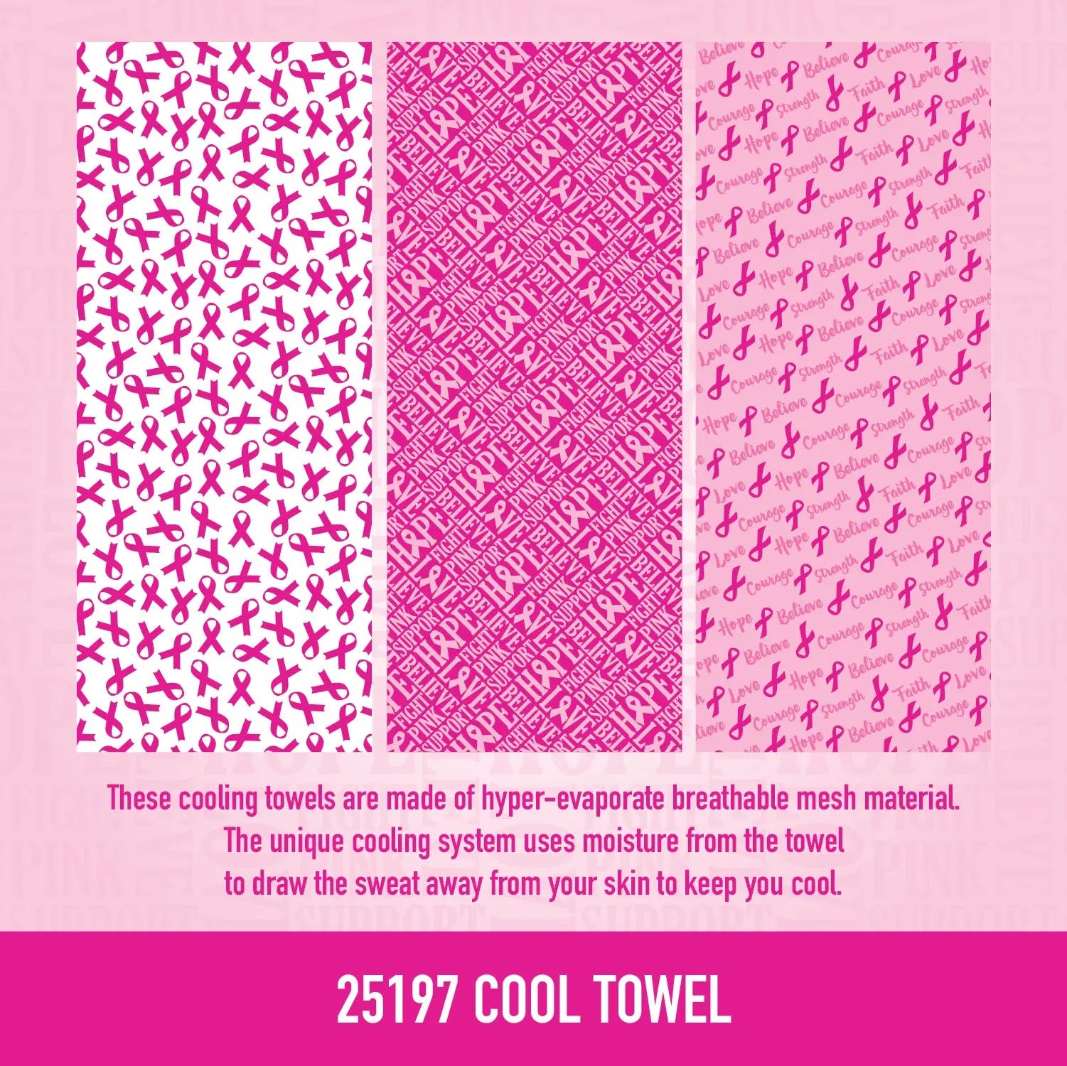 Breast Cancer Awareness Pink Support Squad Assortment Floor Display - 64 Pieces Per Retail Ready Display 88590 NOVELTY INC