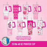 Breast Cancer Awareness Pink Support Squad Assortment Floor Display - 64 Pieces Per Retail Ready Display 88590 NOVELTY INC
