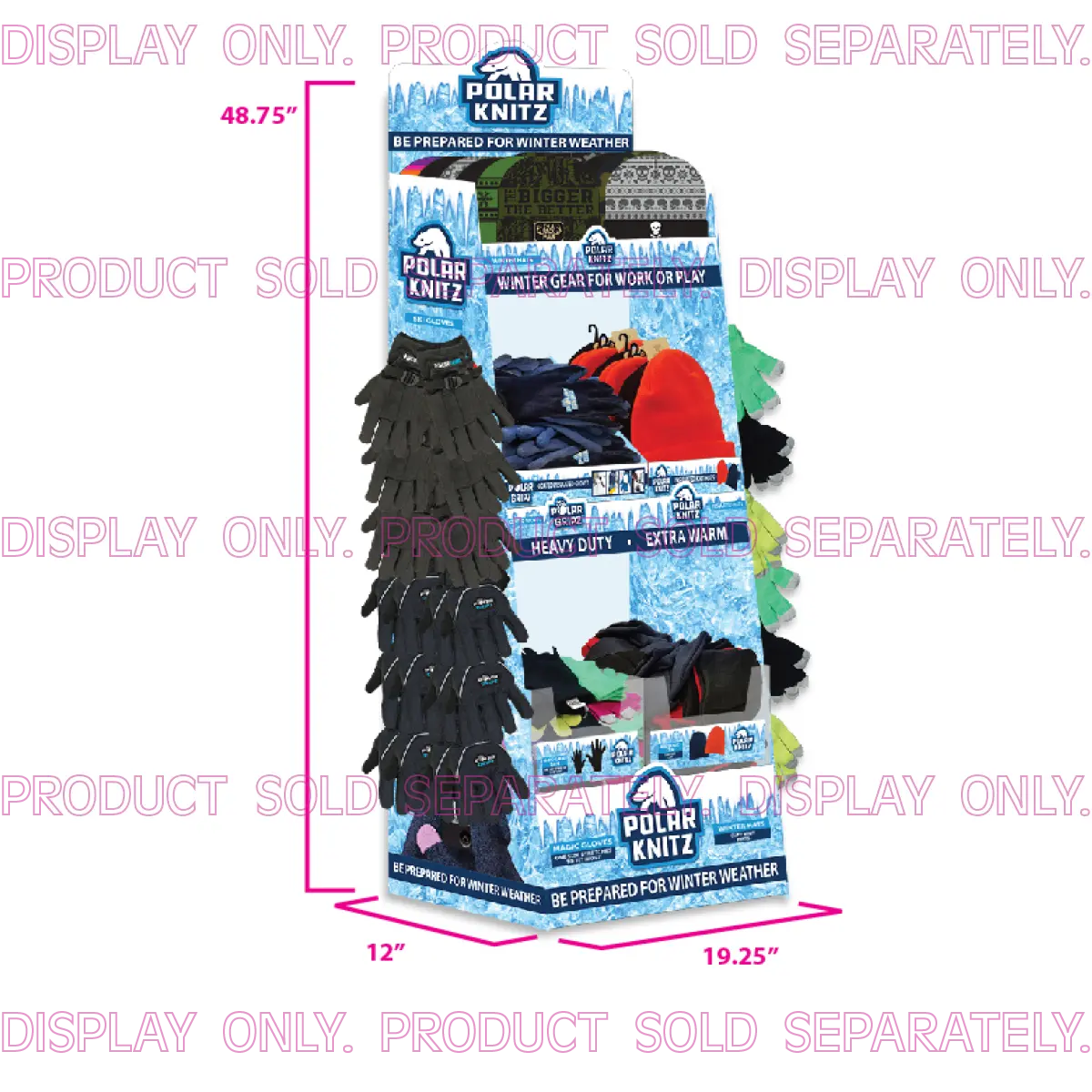 Merchandising Fixture - Winter Corrugated Floor Display 974700 POLAR GEAR