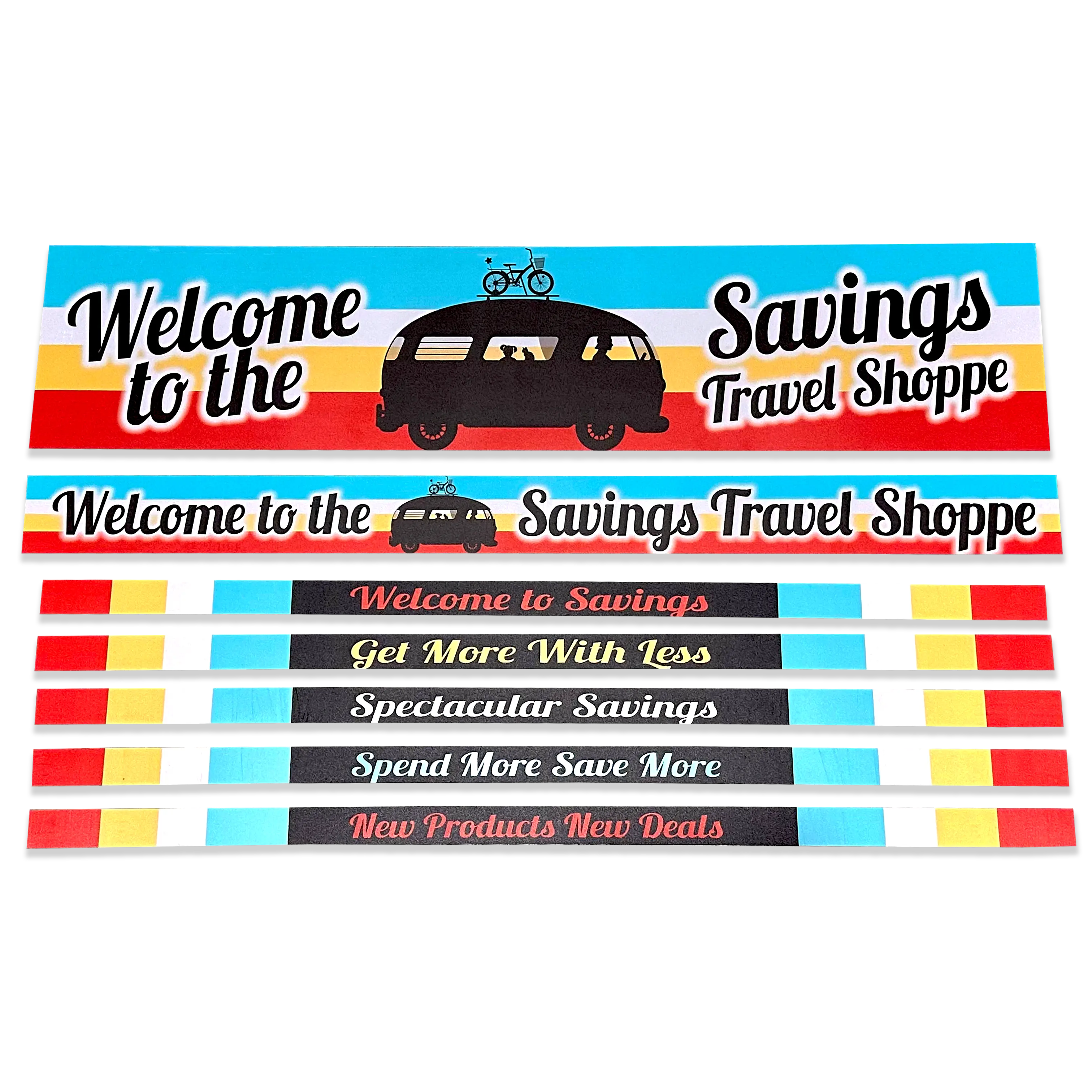 Merchandising Fixture - 3' Merchandising 7 Sign Set 977440 NOVELTY INC