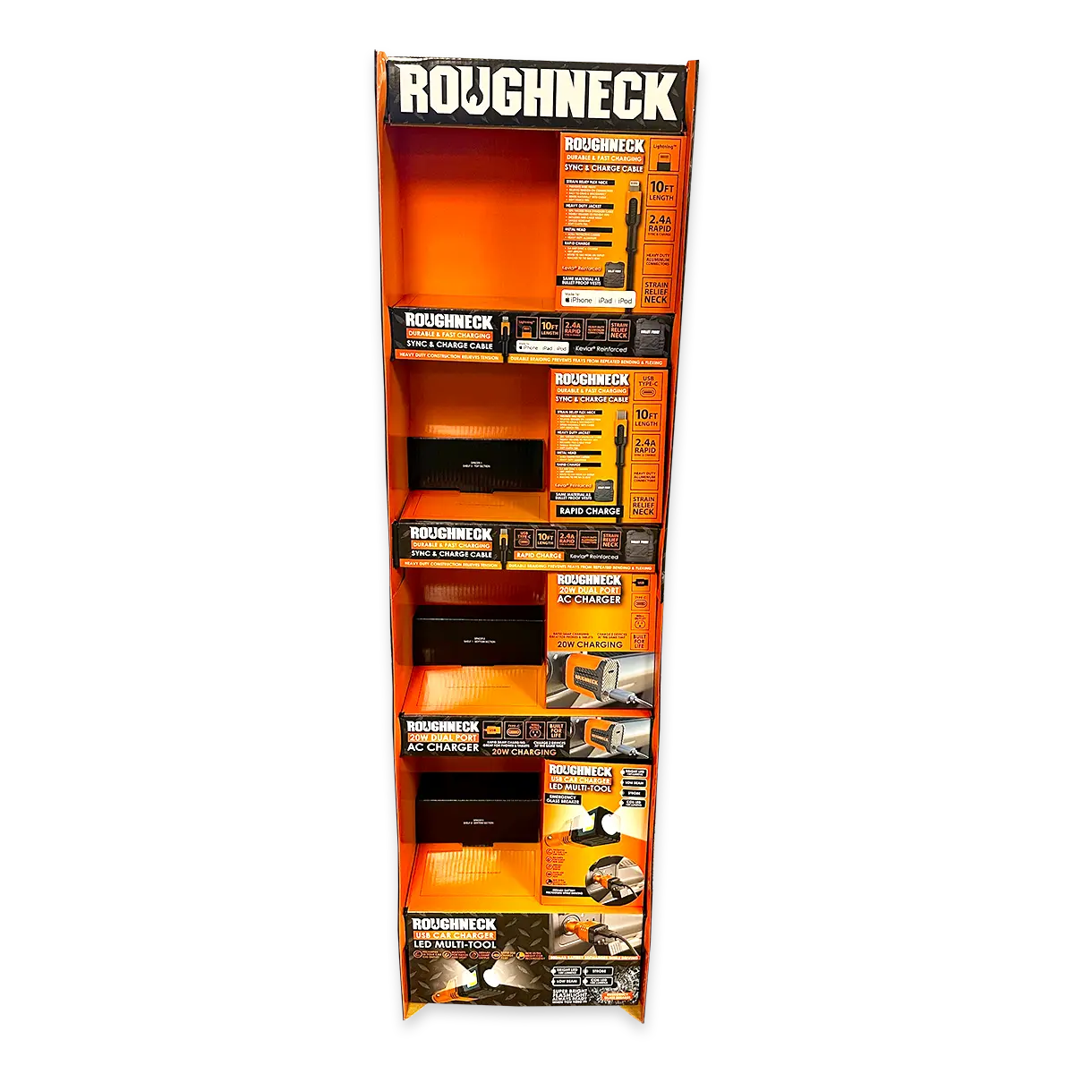 Merchandising Fixture- Corrugated Roughneck Tech Floor Display ONLY 977900 ROUGHNECK