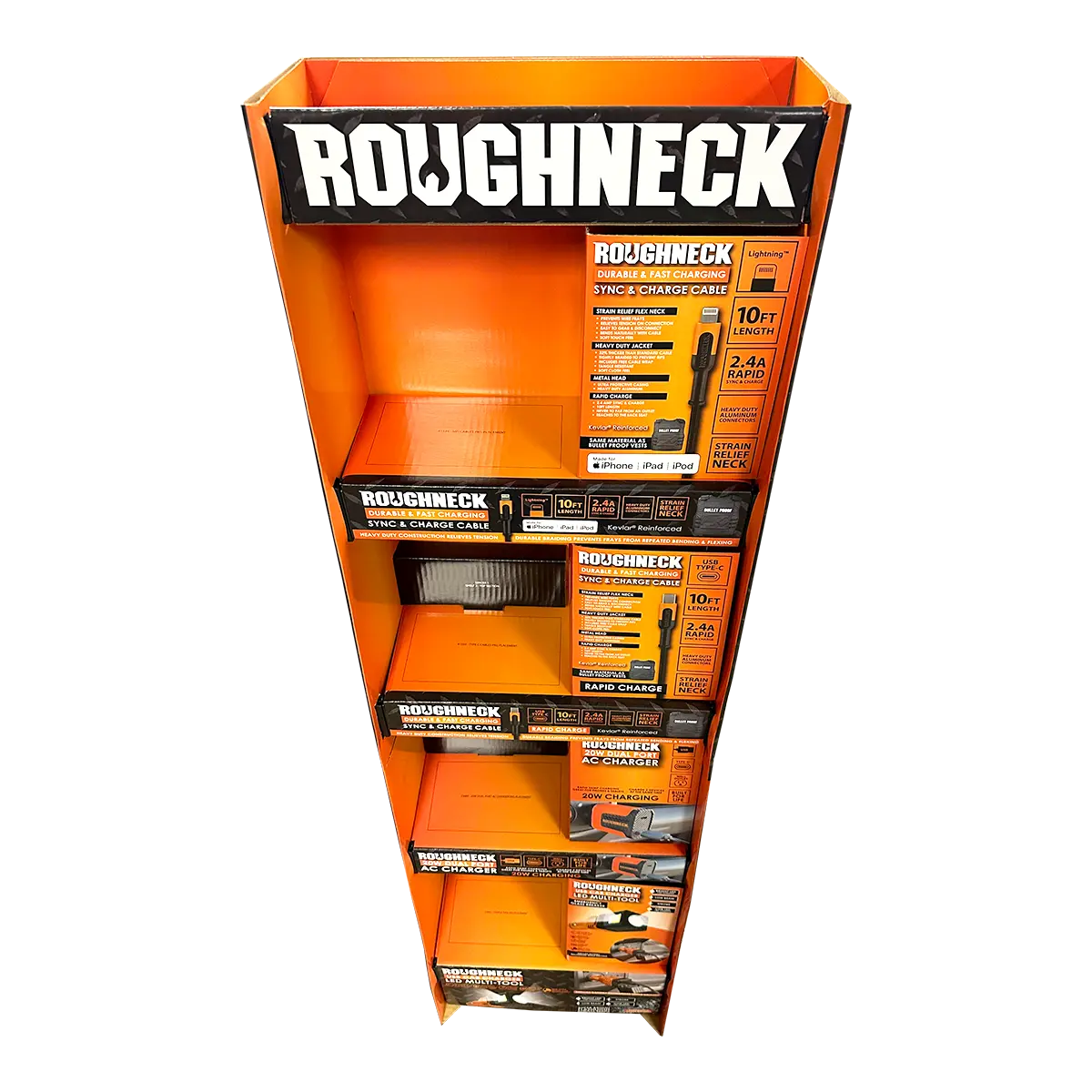 Merchandising Fixture- Corrugated Roughneck Tech Floor Display ONLY 977900 ROUGHNECK