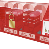 Valentine's Day Glass and Gift Assortment Floor Display - 81 Pieces Per Retail Ready Display 88500 KIPP BROTHERS