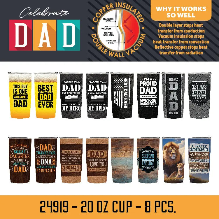 Father's Day Assortment Floor Display - 71 Pieces Per Retail Ready Display 88534 KIPP BROTHERS