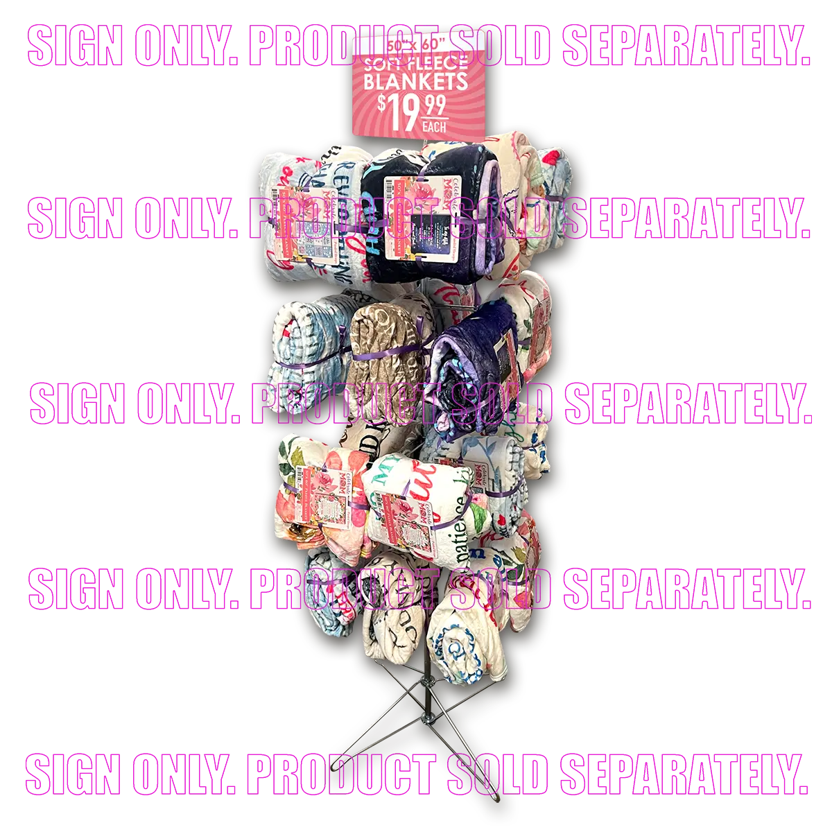 Merchandising Fixture - Blanket Spinner Header Sign ONLY 979130 NOVELTY INC